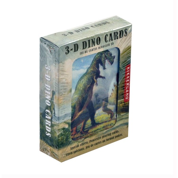 Kikkerland 3-D Dinosaurs - Lenticular Playing Cards