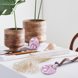 UICCVOKK Amethyst Worry Stone, Natural Amethyst Carved Thumb Worry Stone, Pocket Palm Amethyst Crystal for Meditation Reiki Anxiety Relief, for Women Polished Reiki Balancing Pocket Massage Crystal