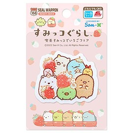 Irohaism SU501-SU33 Cafe Sumikko at Strawberry Fair Patch, Width 2.2 x Height 1.9 inches (5.6 cm) x Height 1.9 inches (4.7 cm)