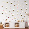 Bumble Bees and Ladybugs Wall Stickers，Removable Honey Bee Clings Mural