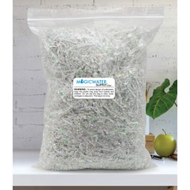 Crinkle Cut Paper Shred Filler (1/2 LB) for Gift Wrapping & Basket Filling - Diamond White | MagicWater Supply