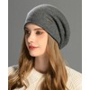 jaxmonoy Cashmere Slouchy Knit Beanie Hat for Women Winter Soft