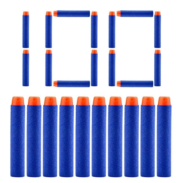 QUN FENG Refill Bullet Darts 100PCS Foam Premium Bullets Ammo