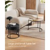 VASAGLE VASAGLE Round Coffee Tables, Set of 2 Nesting Tables,