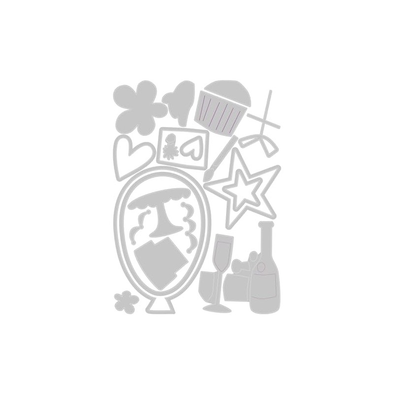 Sizzix Thinlits Dies By Debi Potter 21/Pkg-Fabulous Everyday Shapes 666220