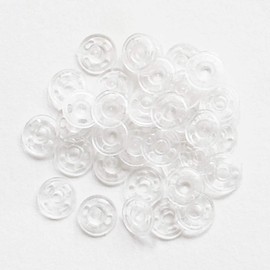MYmama 20 Pairs Plastic Button Snap Button Sewing Plus Snap Button (7mm, Clear)