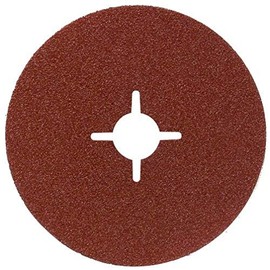Bosch 2609256247 Fibre Sanding Disc for Angle Grinder Clamped for Wood and Metal 115 mm Disc, 22 mm Bore, 100 Grit