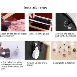 RAYLINEDO Round Picture Frame Wall Hanging Photo Frame Living Room Decor Art Painting Mural Frame (White 8 inch)