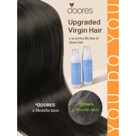 DOORES Real Human Hair Extensions, Mocha Brown 20pcs 60g 26 Inch, Tape in Straight Skin Weft Remy