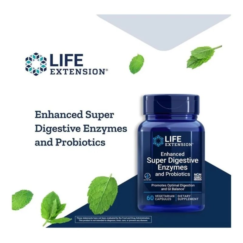 Enzimas Digestivas Y Probioticos Multi Digestivos 60cap Life Sabor Neutro