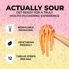 Sour Strips Sour Candy Belts, Pink Lemonade, Resealable Candy Bags,