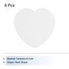 sourcing map 6Pcs Absorbent Coasters White Marble Heart Shape Coaster