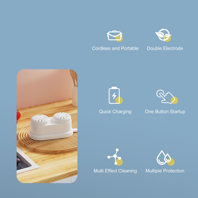 Fruit Vegetable Washing Machine PP Household Capsule Shape Food Purifier