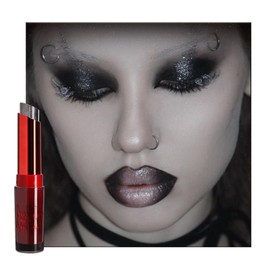 Black Silvery Shimmer Eyeshadow Stick, 2-in-1 Pearlescent Cream Eye Shadow, Multi-Purpose Glitter Eyeshadows Pencil Crayon Lipstick, Highly Pigmented Metallic Eyeliner Eye Makeup