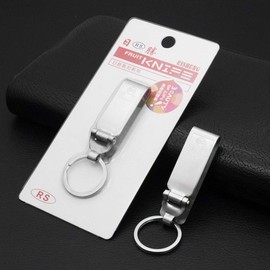 Ocobudbxw Anti-Lost Keychain Heavy Duty Stainless Steel Belt Keyring Key Holder Key-Clip Detachable