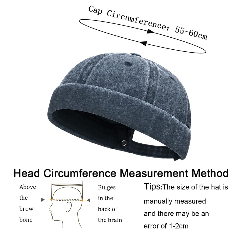 YKDLLF Cotton Docker Cap Sailor Hat Harbour Hat Summer Docker