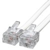 TARO'S CMJ-01WH2 Modular Cable Telephone Cord 2 Core White 3.3