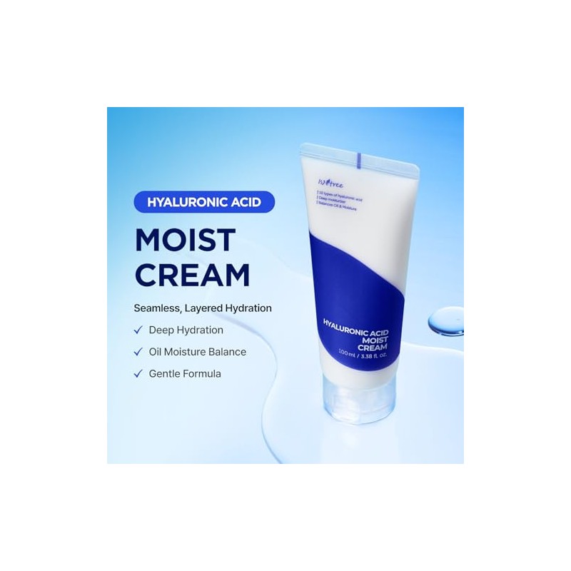 Isntree Hyaluronic Acid Moist Cream 2.71 Fl.oz.(80ml) Night Cream