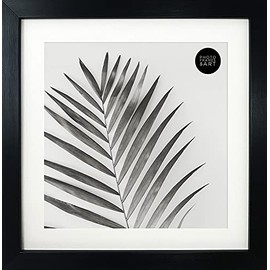pf+a REAL GLASS Black Frame For 20x20cm Photo - Oxford Black 25x25cm For 20x20cm Picture Frame / 20x20cm Frame With Mount