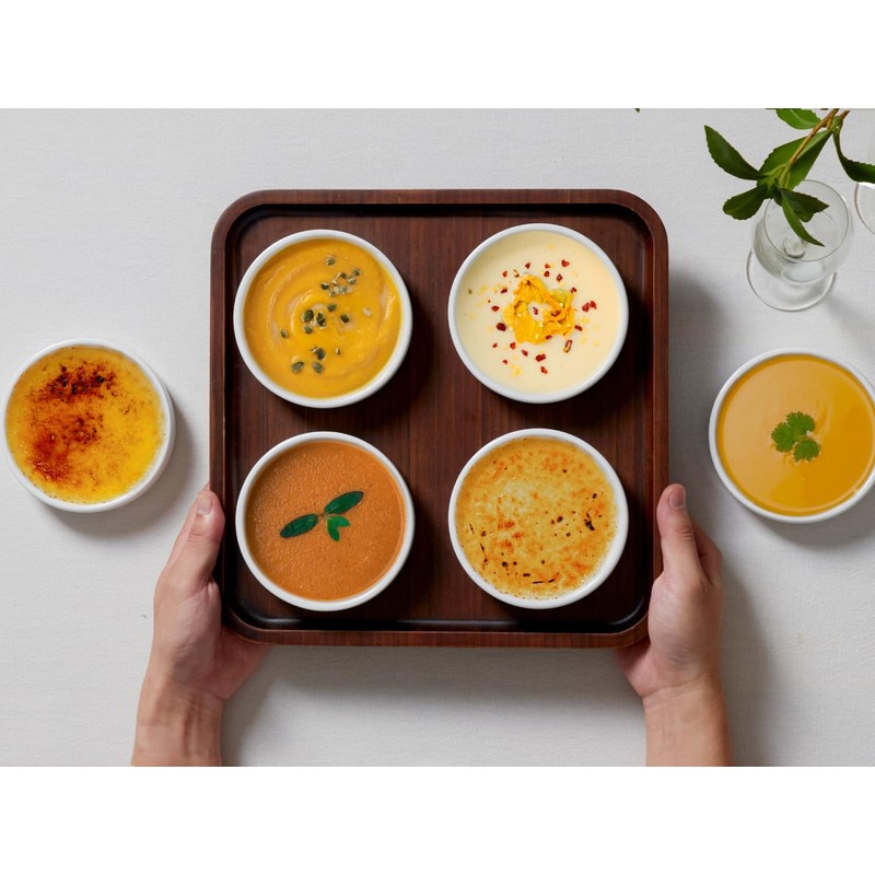 ONEMORE Ramekins 4 oz, Creme Brulee Ramekins Oven Safe Ceramic