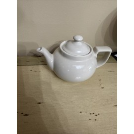 Hall NEW HALL BOSTON TEAPOT 10oz WHITE W/COVER NO 210