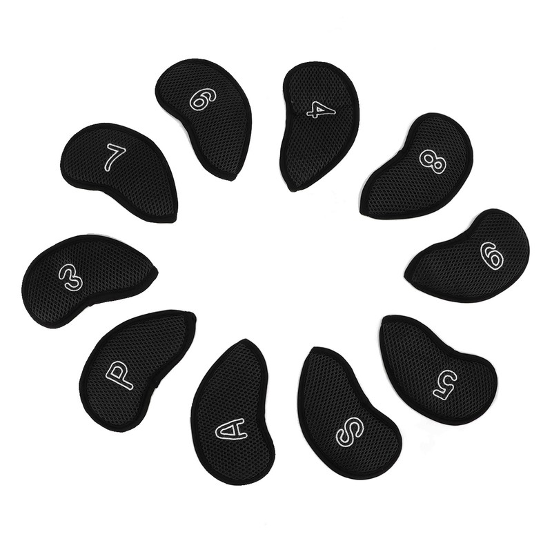 10 PCS Golf Club Head Covers Golf Iron Pole Net