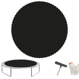 CIDNN Replacement Trampoline Mat， Heavy-Duty, UV-Resistant & Durable Bounce Pad for 15 ft Round Trampolines - Perfect for Safe & Fun Jumping (Fits 96 V-Hooks, 7" Springs, Spring Not Included)