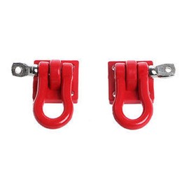 ShareGoo Metal Climbing Trailer Tow Hook Hooks Buckle Winch Shackles Accessory for 1/10 Scale RC Crawler Truck D90 SCX-10 Climbing Car,Red
