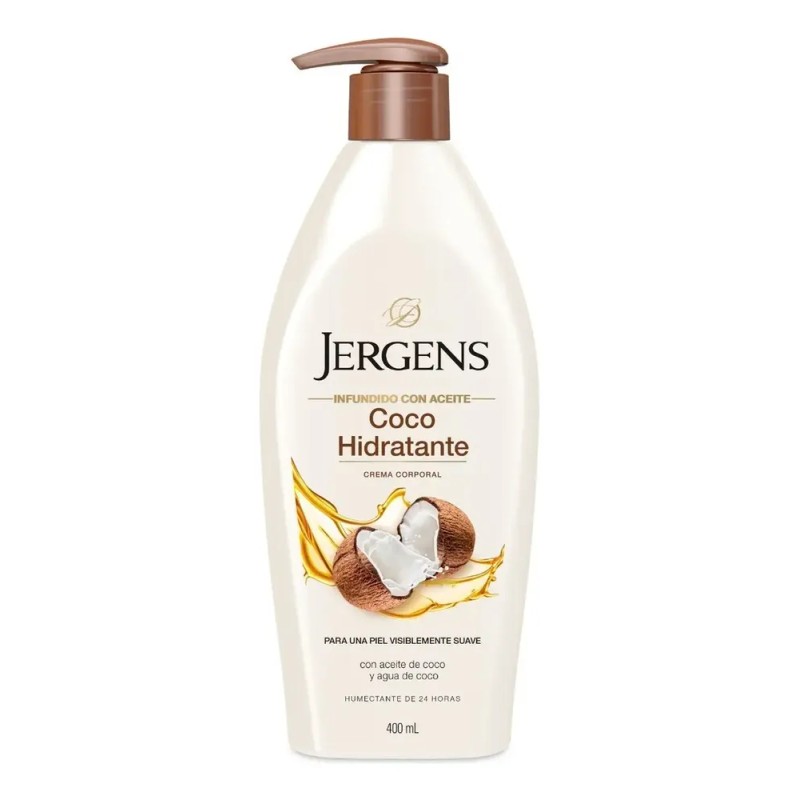 Jergens Crema Corporal Coco Hidratante Piel Suave 400ml