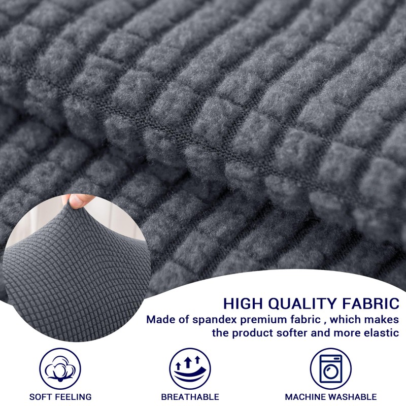 SUBRTEX Stretch Couch Arm Covers Set of 2, Checkered Sofa