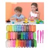 RIVERSOFY Foamy Moldeable 72 Piezas Diferentes Colores, Plastilina