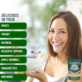 Maple Joe Organic Maple Sugar Sprinkles, Maple Flakes Made With Canadian 100% Pure Maple Syrup. Delicious With Coffee, Ice Cream, Yogurt & More. Maple Crystals, Maple Sugar Granulated Chips for Baking and Cooking. Maple Chunks 7.8 oz /220g