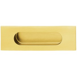 JUVA Shell Handle Sliding Door Square Inlet Handle Oval Sliding Door Handle Stainless Steel Polished Brass - H10322 | Furniture Handle Gold PVD Coated | 140 x 45 mm | 1 Piece - Shell Handle for Inlet