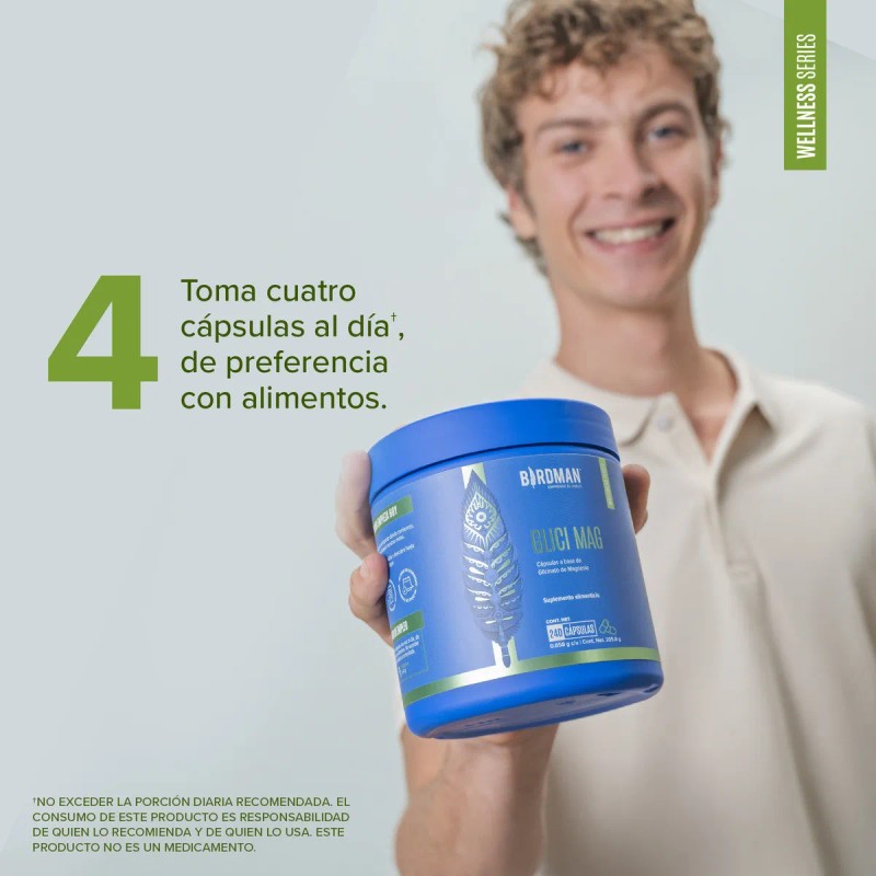 Birdman Glicinato de Magnesio 400 mg | Sin Aditivos |
