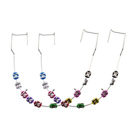 1 Pair of Temporary Tooth Decoration, Teeth Retainer Practical Brackets para Dientes Sturdy Retenedores de Dientes Ortodoncia Props for Dental Students to Practice (Mixed colours)