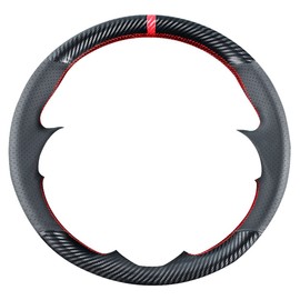 Kivnto - Funda de volante de fibra de carbono para Mazda CX-5 2013-2016 / para Mazda 3 Mazda 6 2014-2016 / CX-3 2016 2017/15 pulgadas