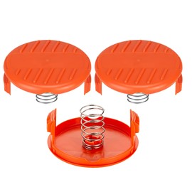 Kousika RC-100-P RC100P Replacement Spool Cover Cap,385022-03 Compatible with Black and Decker AF-100 GD600 GH610 GH900 GH912 ST6600 String Trimmer Weed Eater 6Pack (3 Cap,3 Spring)