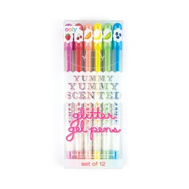 International Arrivals OOLY, Yummy Yummy Scented Glitter Gel Pens, Set of 12