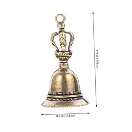 NUOBESTY Ergonomic Handle Vintage Copper Hand Bell Hand Bell for Home Hotel School Desktop Decoration
