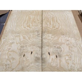 White Ash Burl wood veneer raw with no backing Ash White Burl wood veneer 12" x 24" raw no backing 1/42" thickness A grade