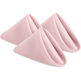 Utopia Home Pink Cloth Napkins (12 Pack, 20x20 Inches), Ideal Dinner Napkins for Party, Wedding and Lunch/Dinner