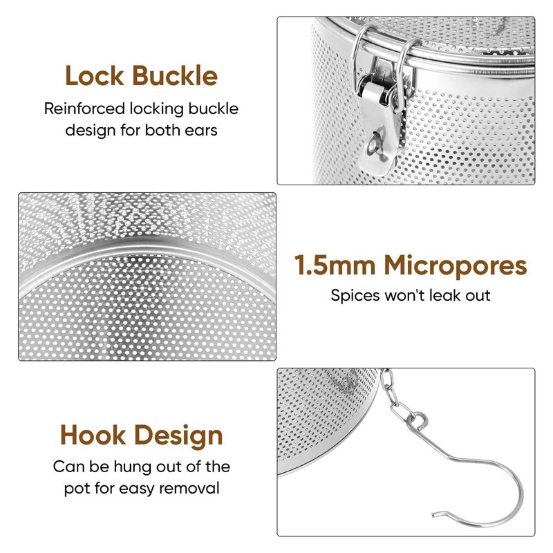 Stainless Steel Seasoning Strainer | Large Capacity Tea Mesh Tea