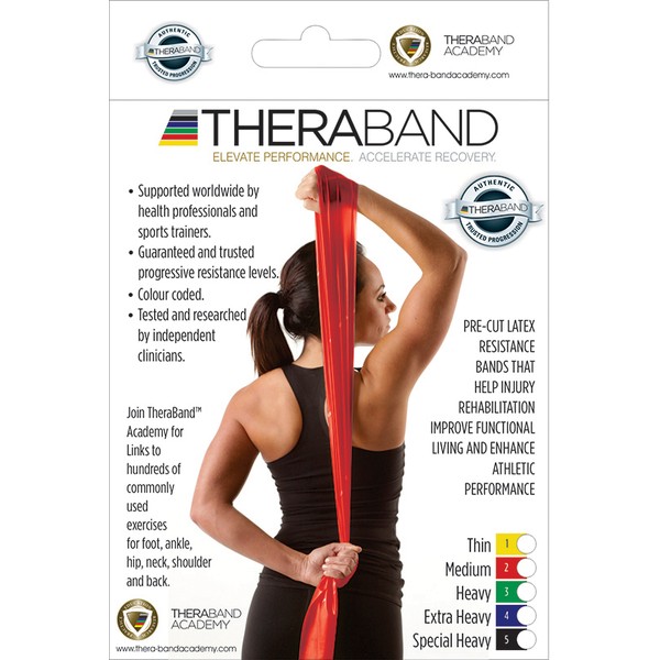 TheraBand Resistance Band Medium Red Single