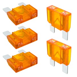 Car Maxi Fuses 40 A, 29 mm Plug Fuses for Power Theft & Fuse Holder, 12 V, 24 V, 32 V, Blade Fuses for Car, Boat, Motorcycle, Motorhome, Scooter, Safety Fuse (Pack of 10)