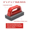 Wenqik 2 Pcs Rub Brick with Handle Concrete Tools 20
