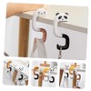 iplusmile 4Pcs Adorable Bendable Panda Hooks Foldable Bag Hooks for