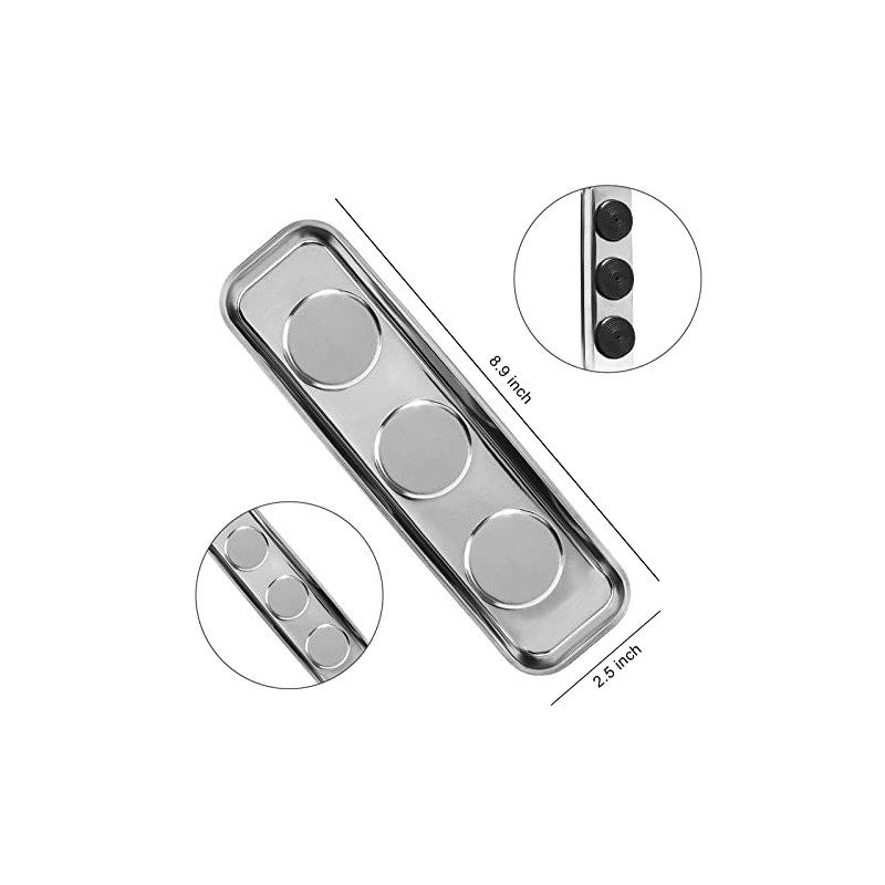 VASTOOLS Magnetic Parts Tray 3pc,for Socket Screw Nuts Bolts Metal