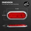 MADCATZ 2 Pcs of 6 Inch Red Oval LED Strobe