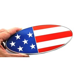 1Pc New Custom American Flag USA Side Rear Front Hood Emblem Compatible with Peterbilt (Colorful)