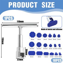 ElevaPulse Auto Dellen Reparatur Set mit 18 Saugnapf Pads, Beulen Entferner für Lackschonende DIY Reparaturen, 11 cm x 11cm, Dellen Reparaturset Auto, Ausbeulwerkzeug Karosserie
